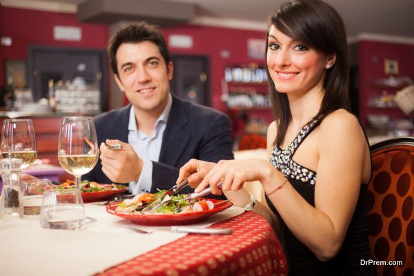 Couple having dinner