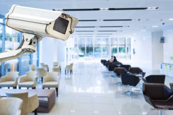 CCTV or surveillance operating in office building