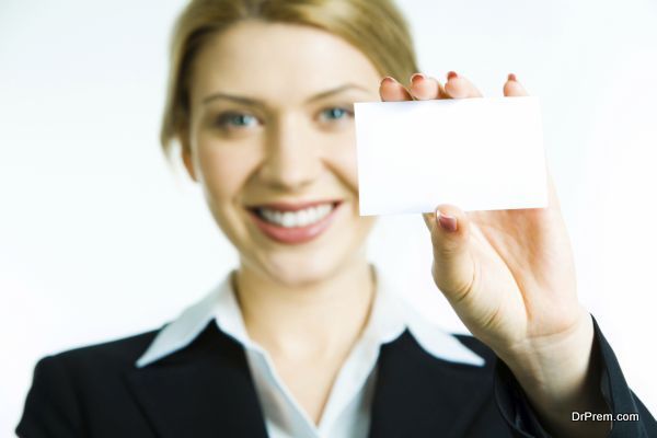 Image of professional’s white business card