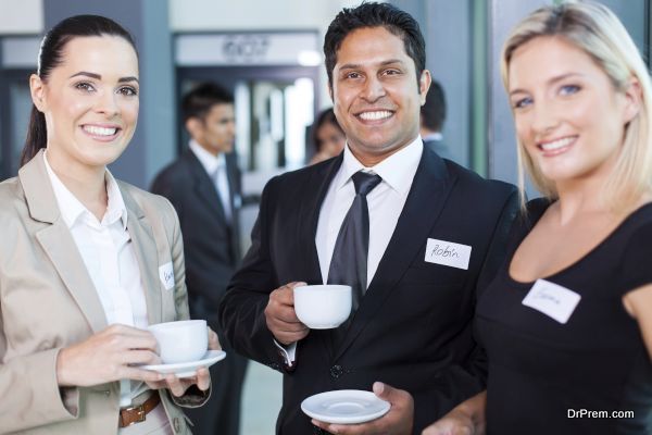 group of business people during conference