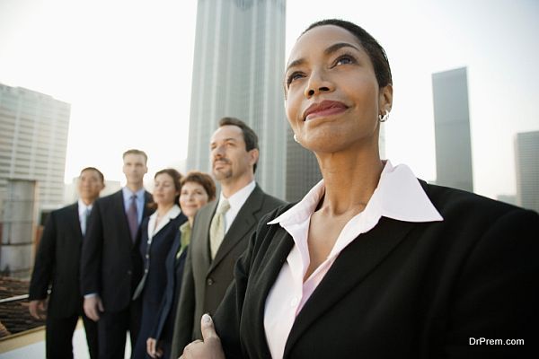 Business Team on Rooftop