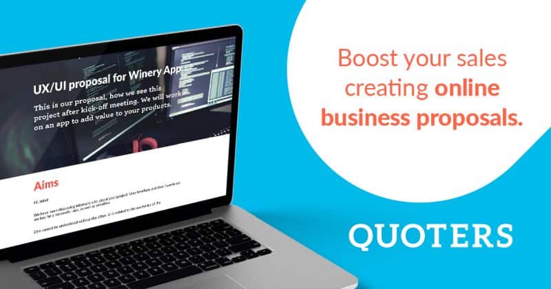 create your business proposals with Quoters.io