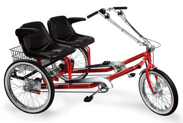 dual seat adult tricycle