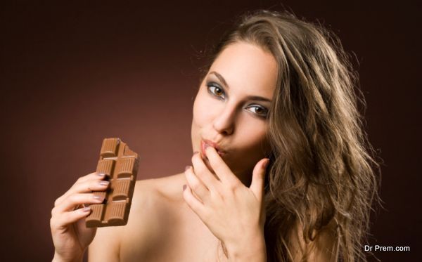 Sensual chocolate girl.