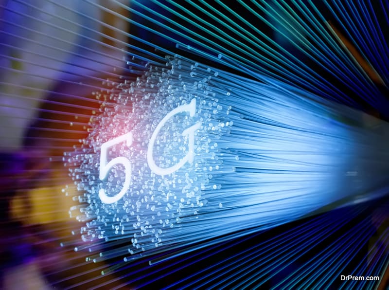 5G signs with Fiber optics 