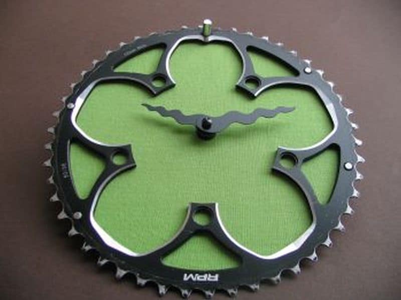 Recycled bike clock to keep time the green way