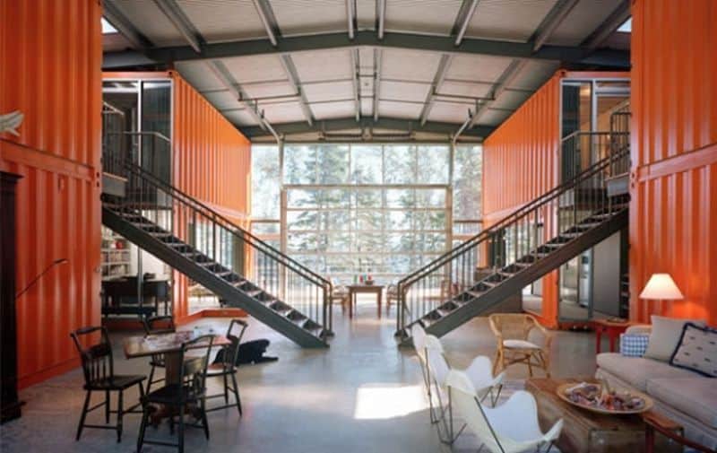 Recycled containers transformed into trendy homes