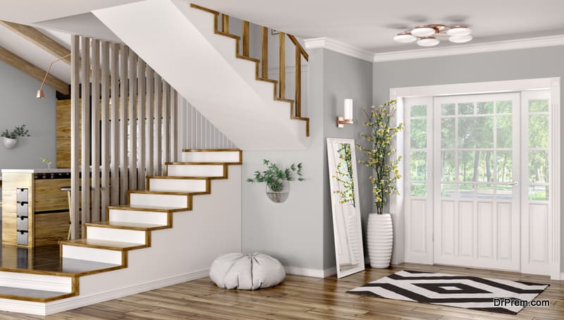Decorating your stairway wall for a few bucks