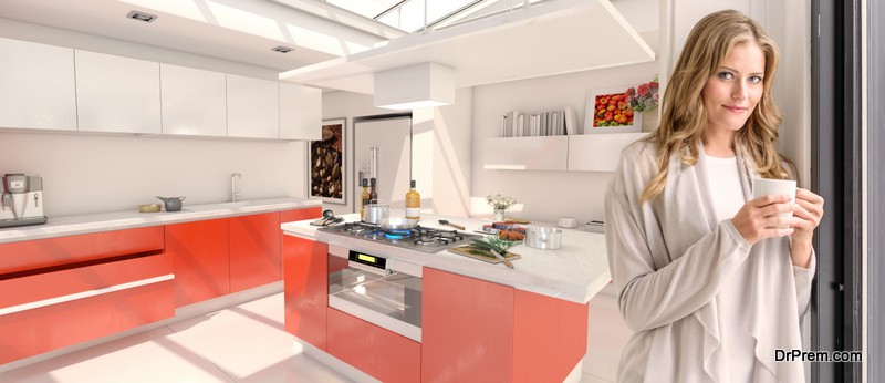 warm and lively red look for your kitchen