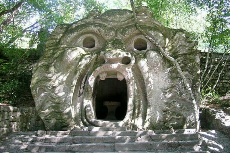 Cave house with human face Bomarzo, Italy