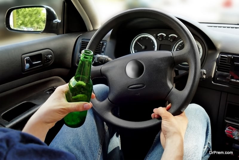 consuming alcohol while driving