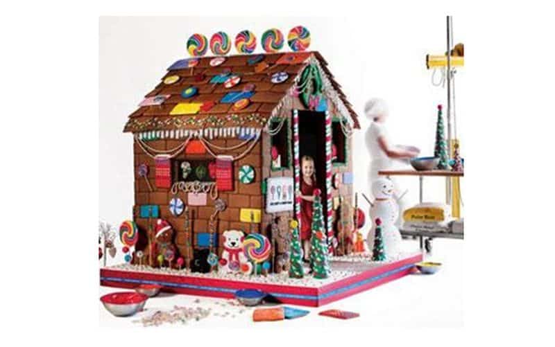 Life-size edible gingerbread playhouse