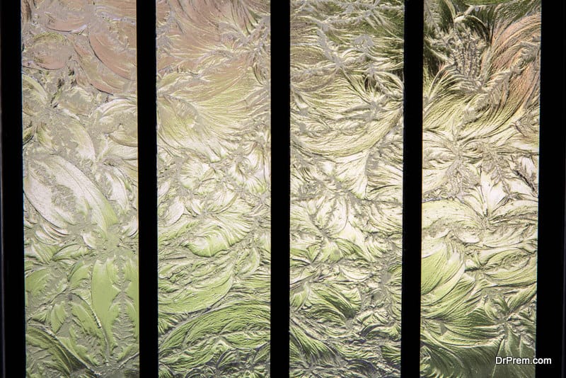 Etched glass solves the purpose of beauty and secrecy