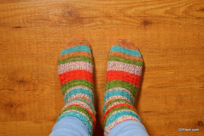creating fashionable slipper socks from old sweaters and towels