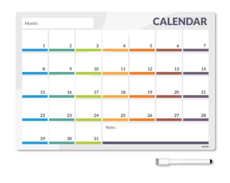 Magnetic Fridge Calendar