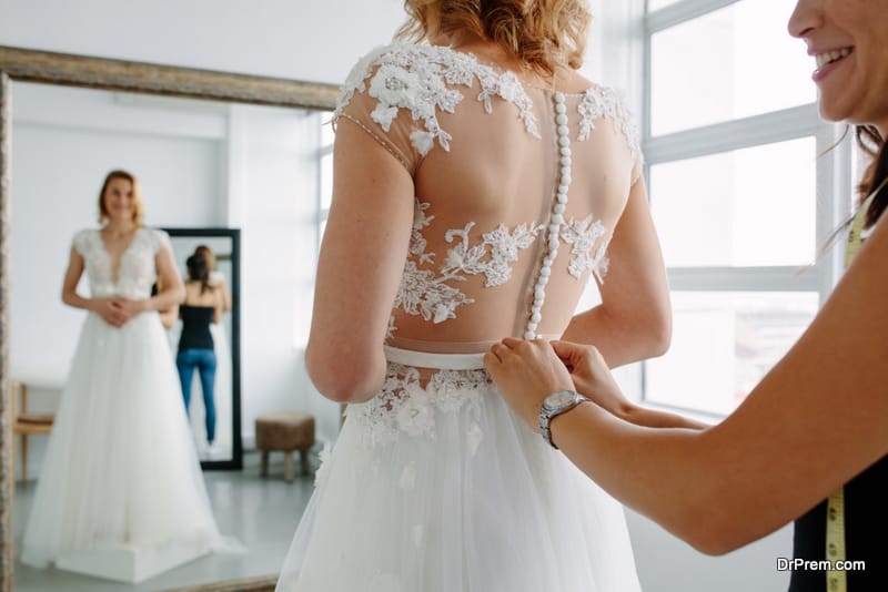wedding dress for a bride's figure