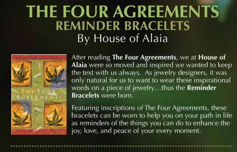 The Four Agreements written by Don Miguel Ruiz