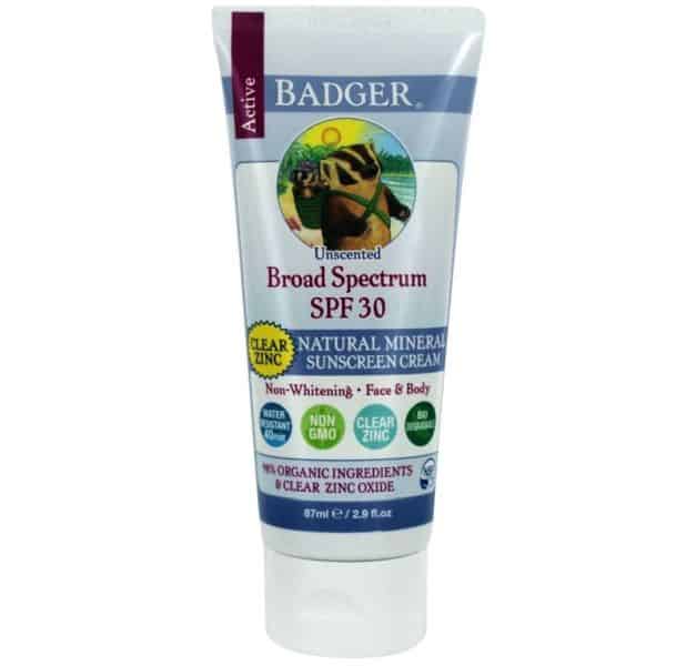 Badger Active Clear Zinc Sunscreen Cream