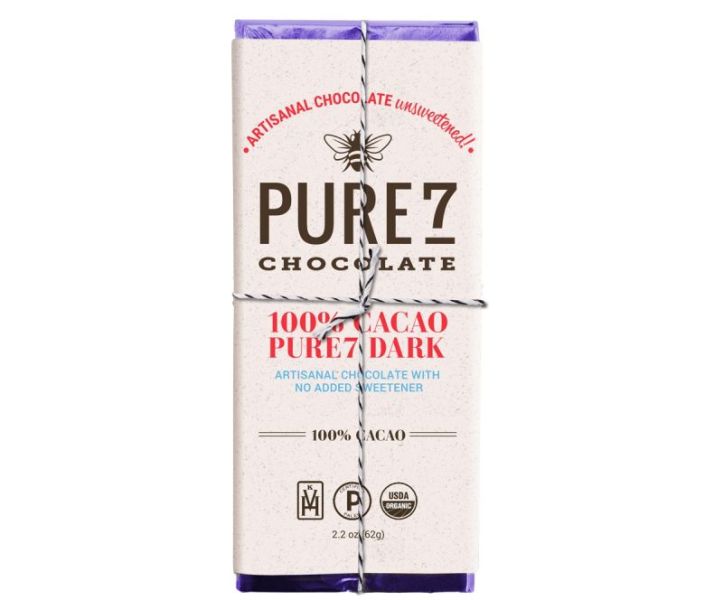 Pure7 100% Dark Chocolate Bar