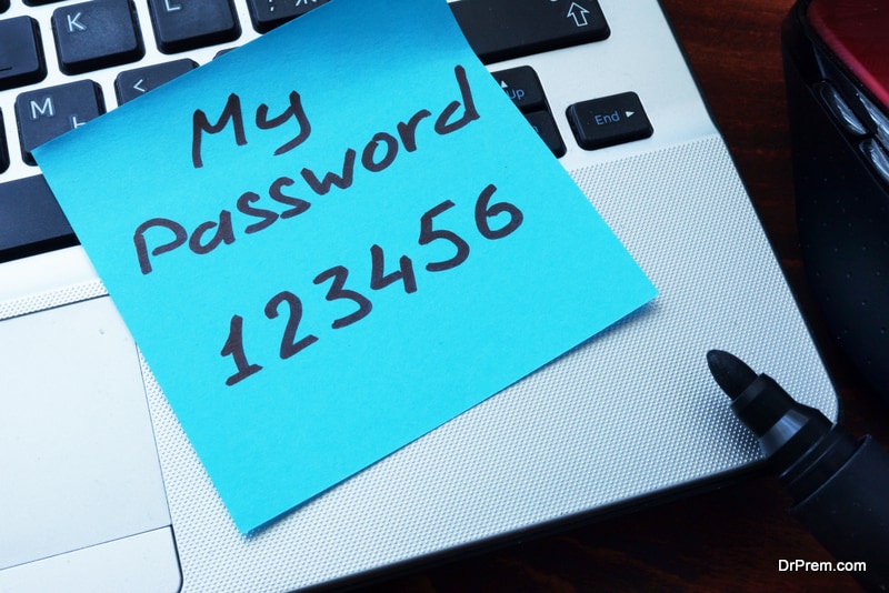 Keep a hard copy of your passwords