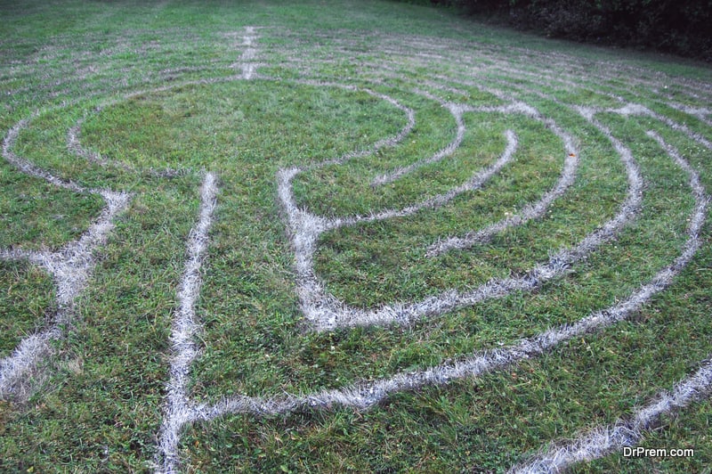 make a maze in your backyard