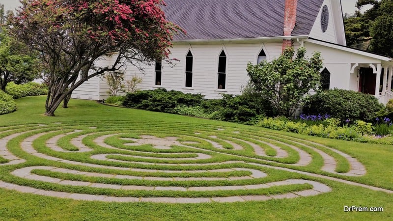 make a maze in your backyard