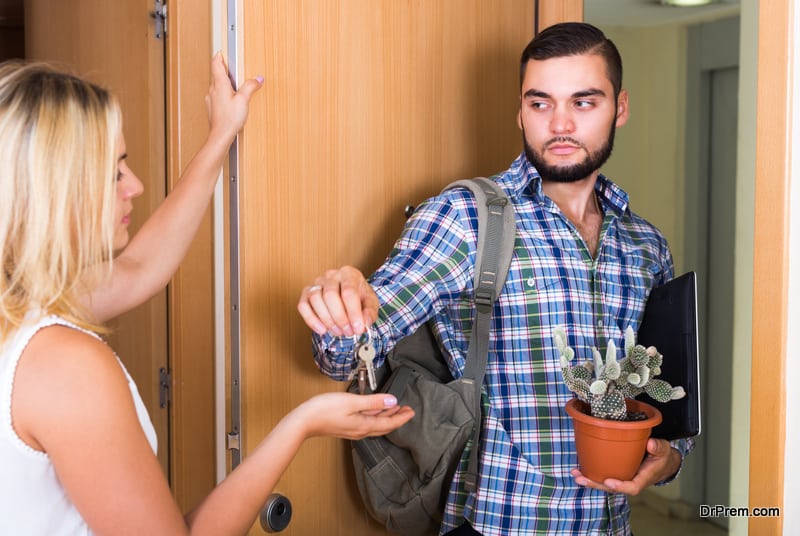 man moving out of the home for a period