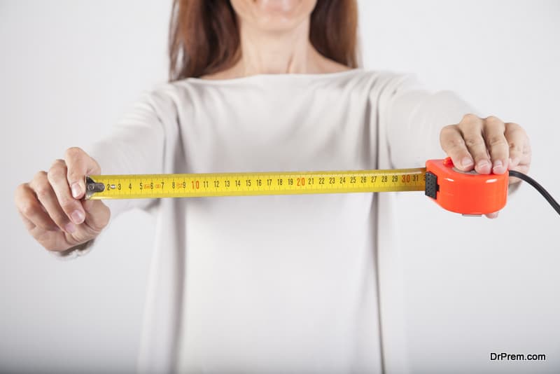 woman with measure tape