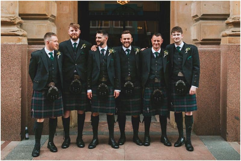 Scottish heritage, a wedding kilt