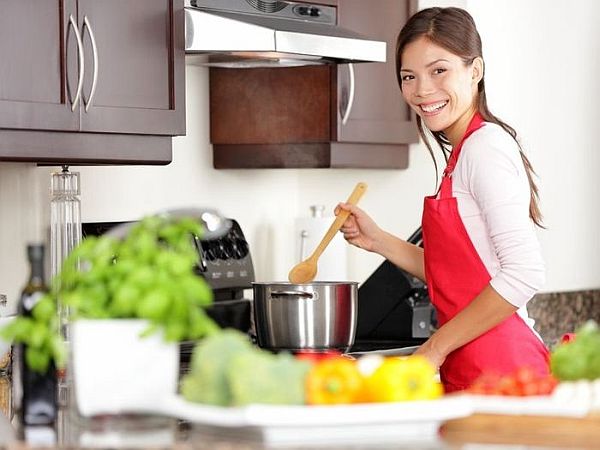 lady in kitchen