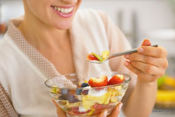 lady with fruit bowl