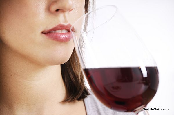 woman drinking red wine