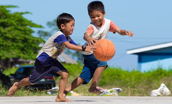 playing outside