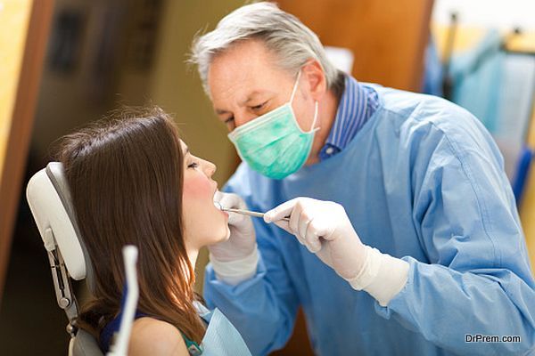 Dentist at work