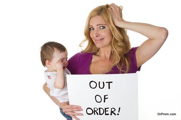 stress in motherhood concept