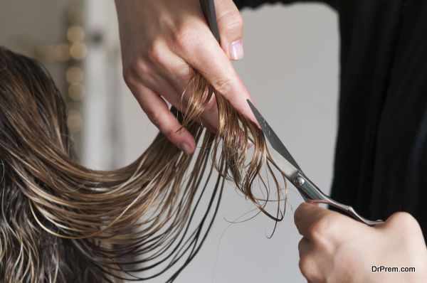 Woman at the hairdresser