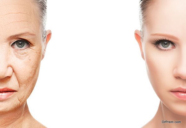 concept of aging and skin care