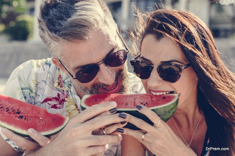Ripe watermelon is refreshing and hydrating