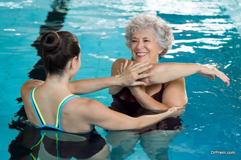 senior woman joined personalized annual wellness program