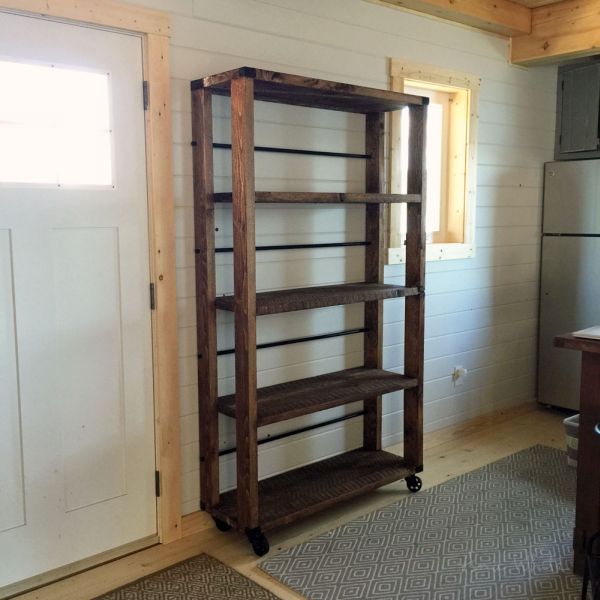 Wood Bookshelves using Reclaimed Wood