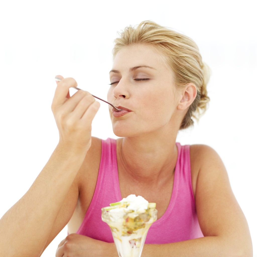 Girl enjoying Ice cream 
