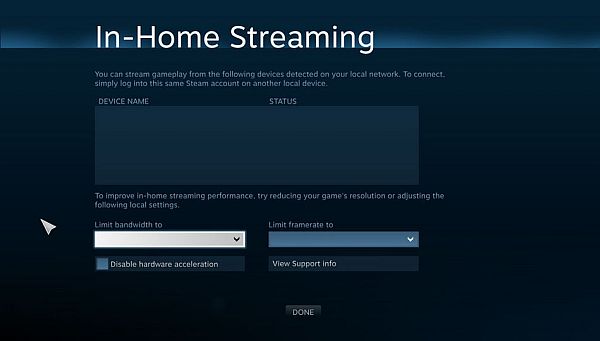 Benefits and uses of in-home streaming introduced by steam