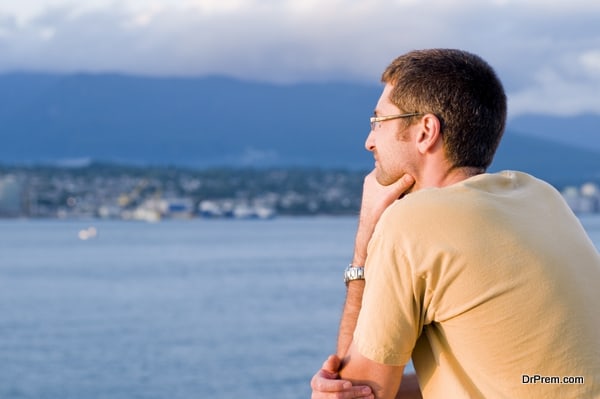 Man Thinking at Twilight