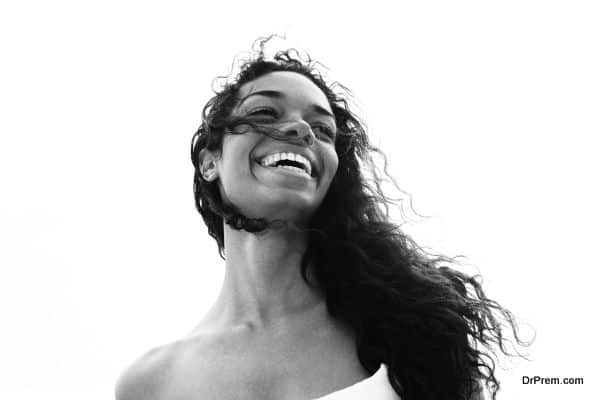 laughing woman portrait