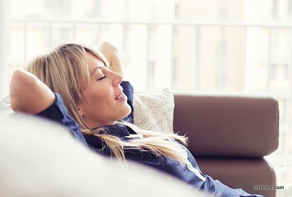 Relaxed young woman