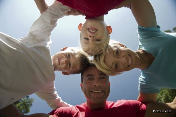 Happy Family Embracing