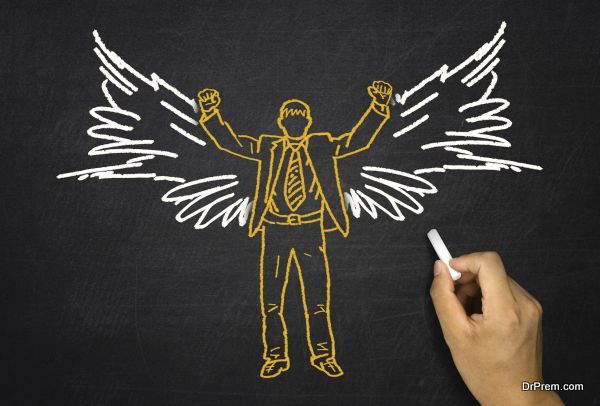 businessman with wings