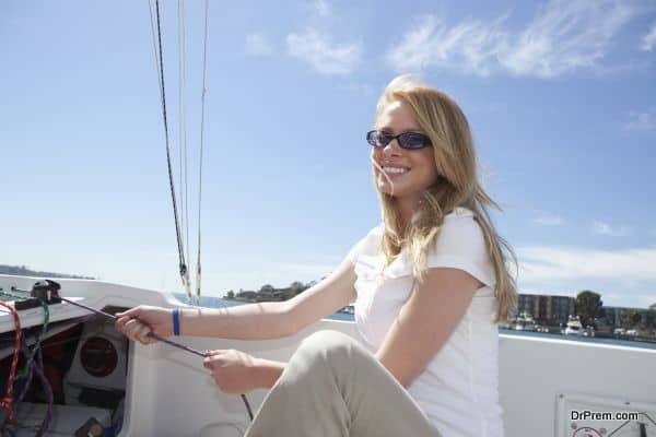 lady in boat