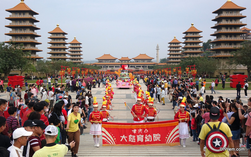 A-parade-at-the-Fo-Guang-Shan-Buddhist-complex-during-Chinese-New-Year-Kaohsiung-Taiwan