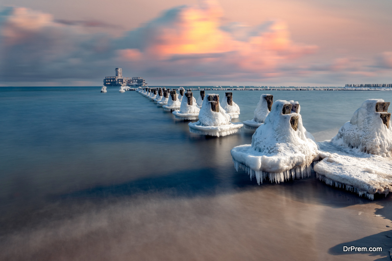 Torpedo depot in Gdynia on the beach in Babie Doły